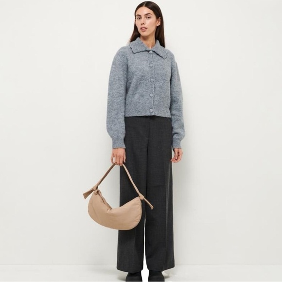 HVISK Moon Shoulder Bag - Beige Textured Knot Detail Shoulder Bag - Picture 4 of 16